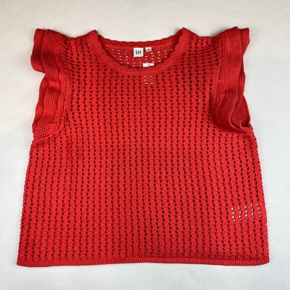 NWT Gap Crochet Flutter Sleeve Top Women's Size XL - Picture 3 of 12